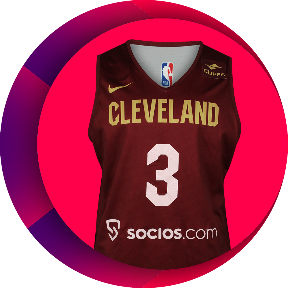 CARIS LEVERT – CLEVELAND CAVALIERS WORN PRACTICE JERSEY
