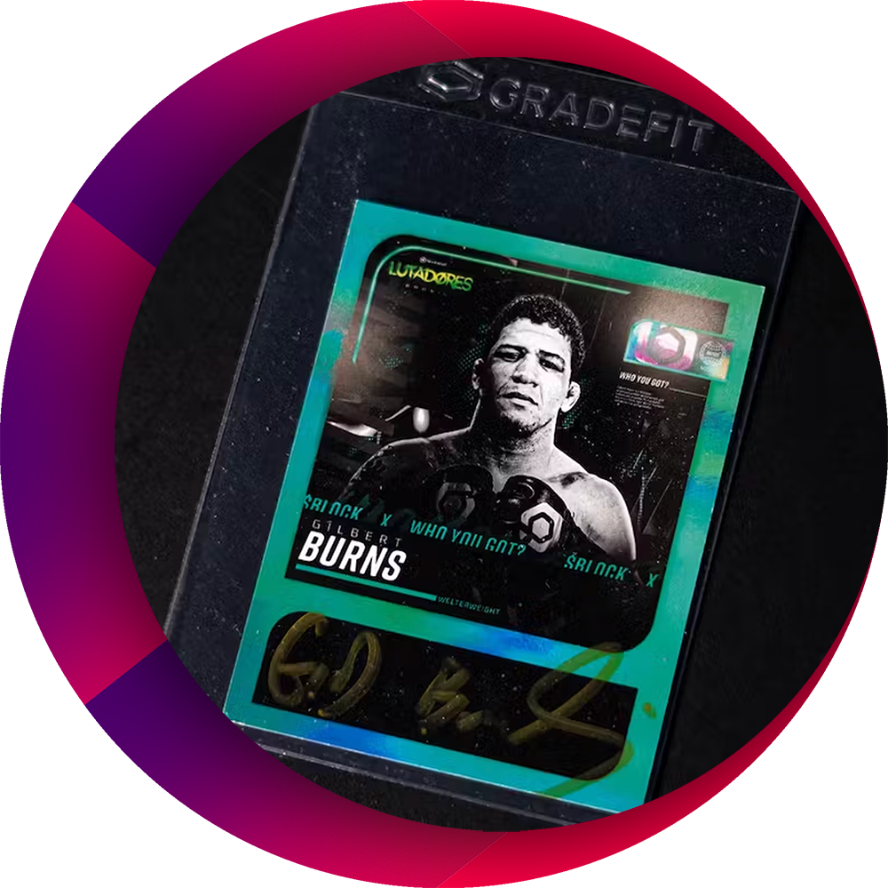 GILBERT BURNS – SIGNED TRADING CARD